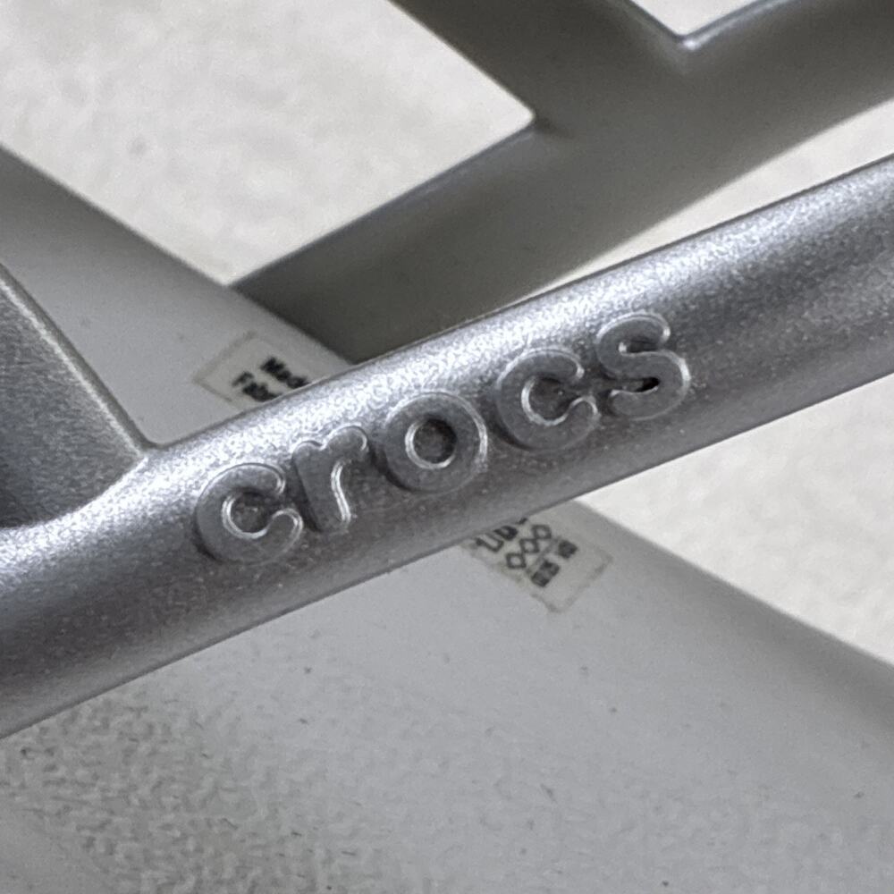 Crocs Miami T Strap Womens Sandals Size W6 Silver Thong Slingback Flat Charity - Picture 12 of 14